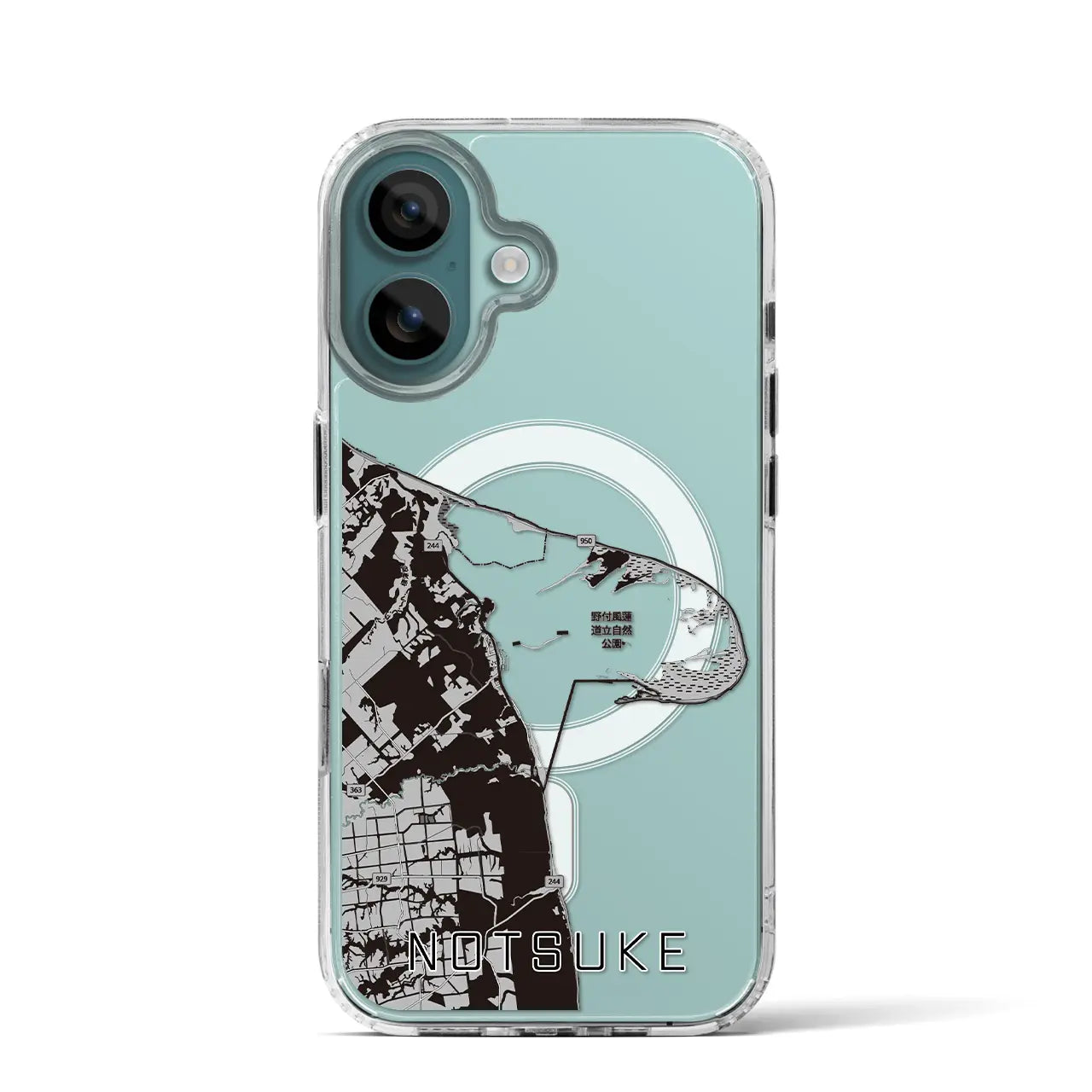 【野付（北海道）】地図柄iPhoneケース（MagSafeタイプ）