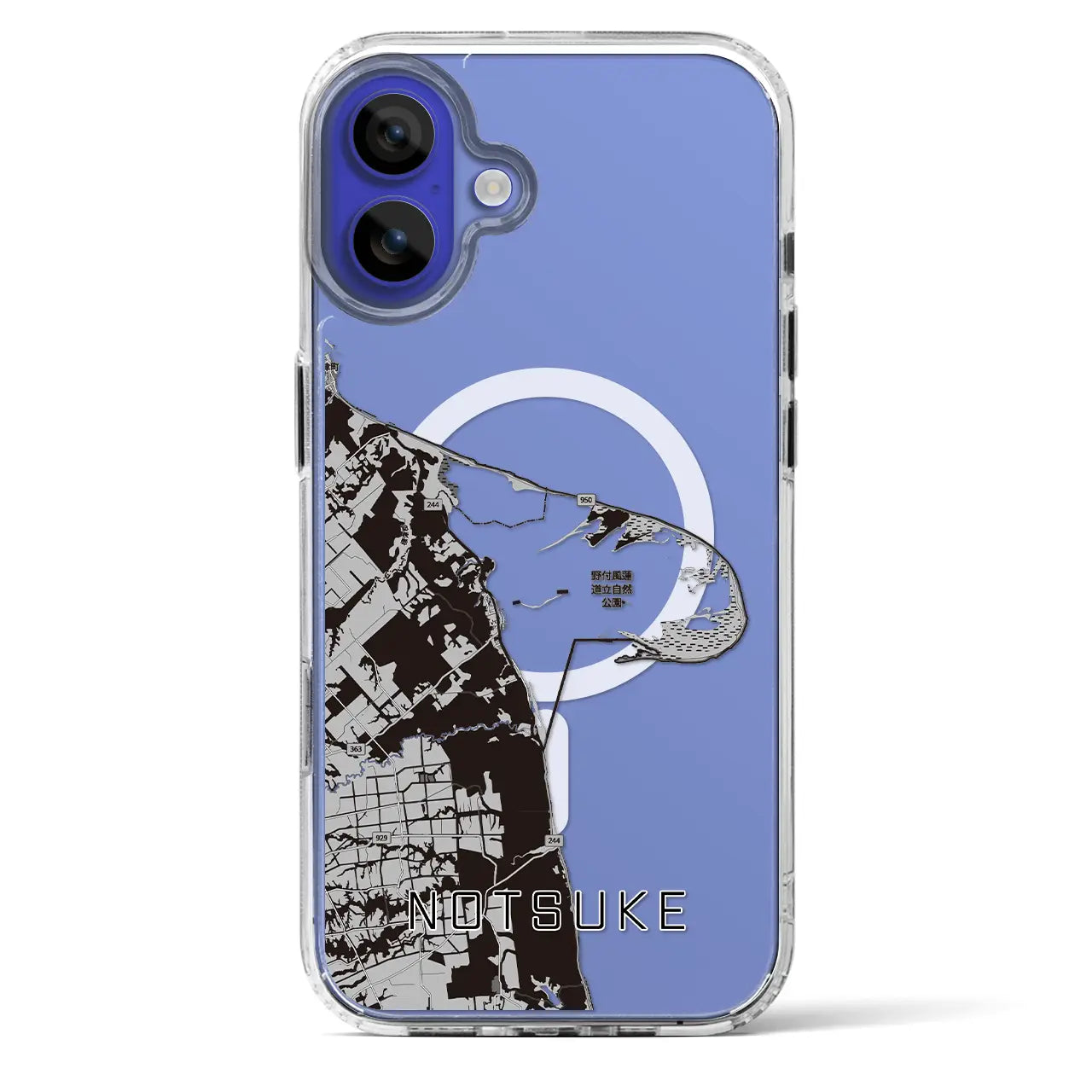 【野付（北海道）】地図柄iPhoneケース（MagSafeタイプ）