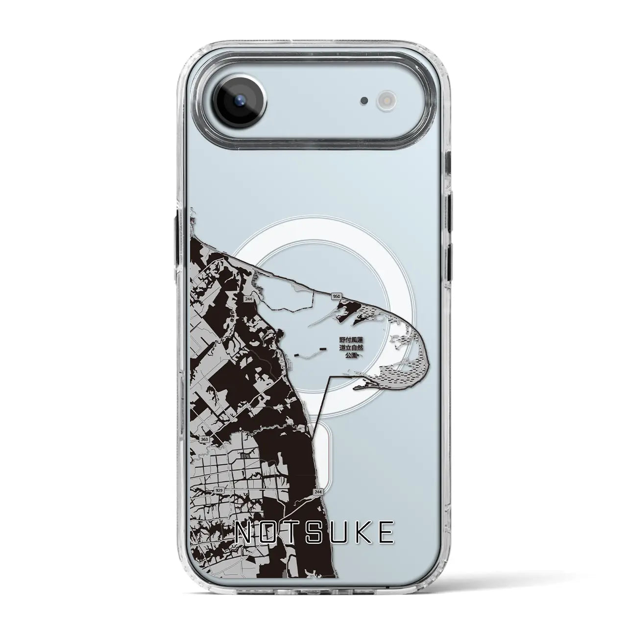 【野付（北海道）】地図柄iPhoneケース（MagSafeタイプ）