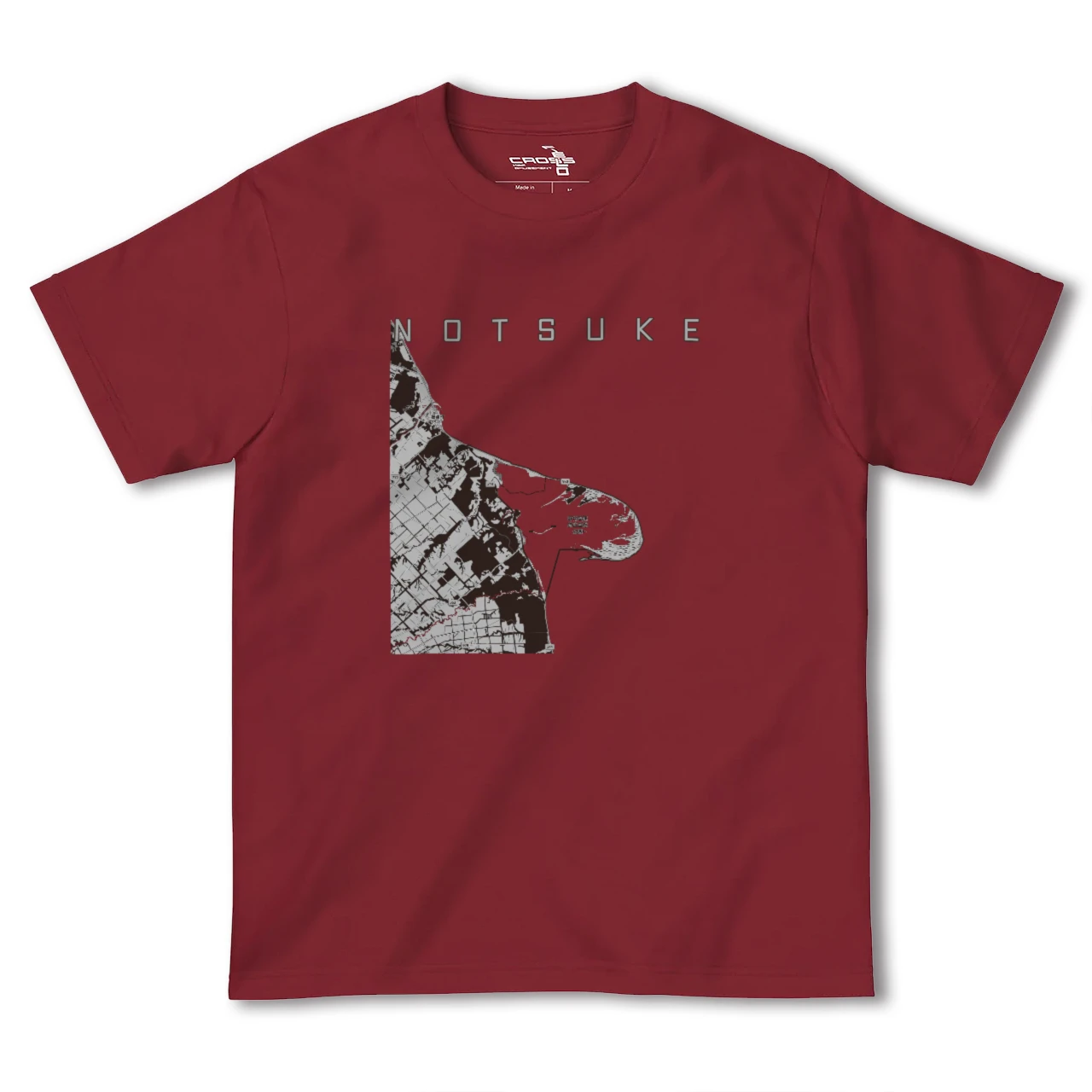 【野付（北海道）】地図柄ヘビーウェイトTシャツ