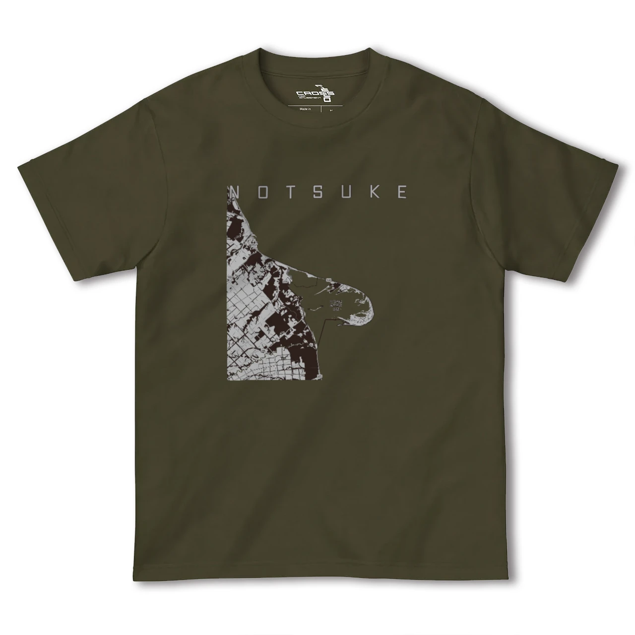 【野付（北海道）】地図柄ヘビーウェイトTシャツ