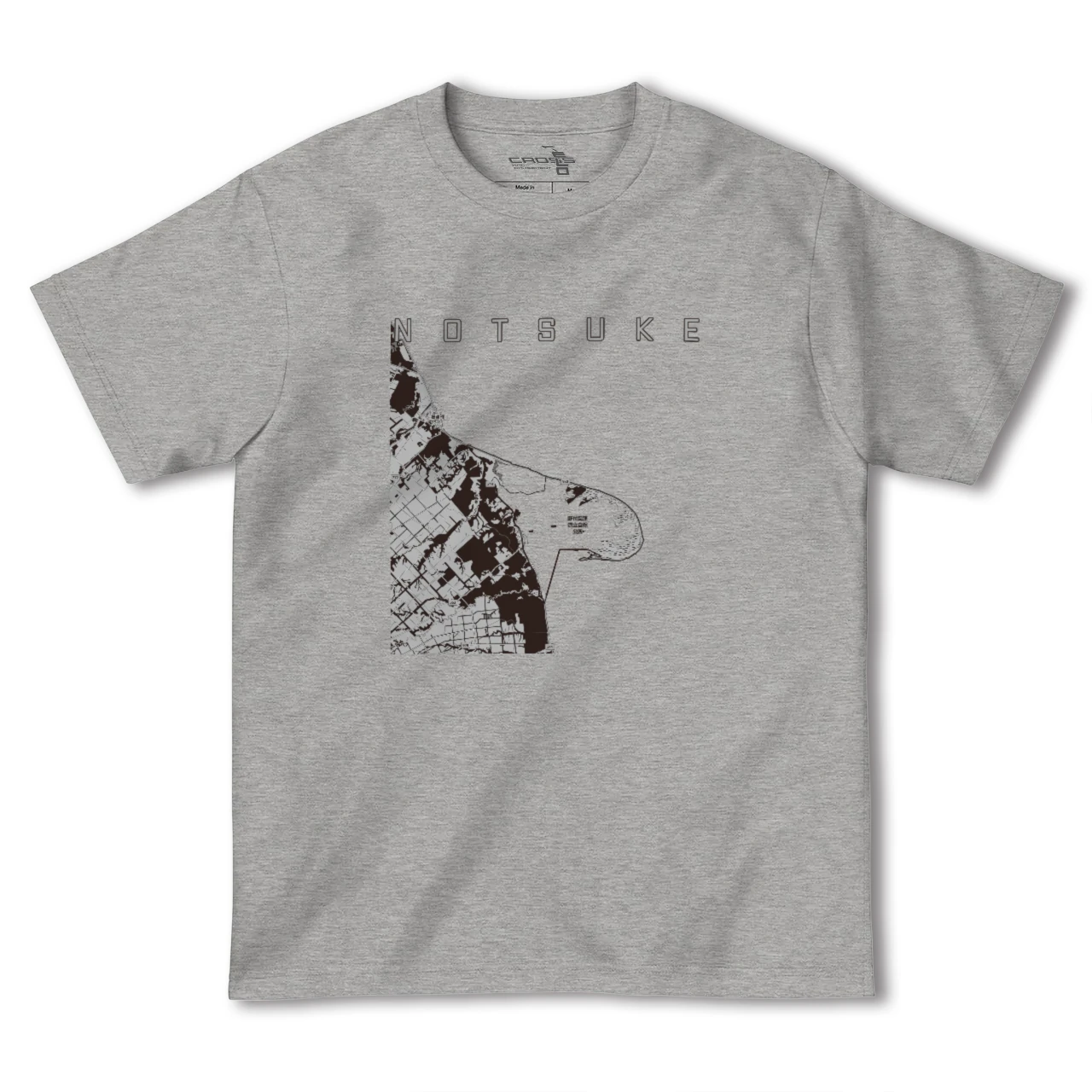 【野付（北海道）】地図柄ヘビーウェイトTシャツ