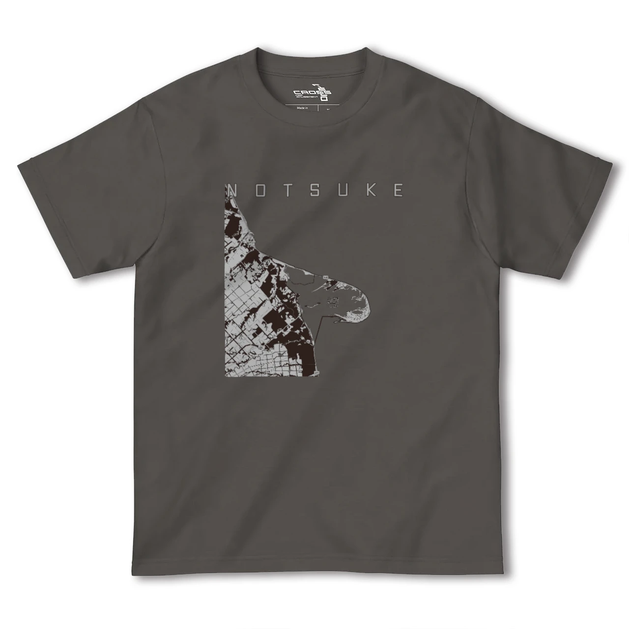 【野付（北海道）】地図柄ヘビーウェイトTシャツ