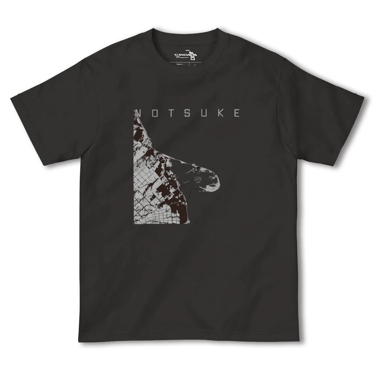 【野付（北海道）】地図柄ヘビーウェイトTシャツ