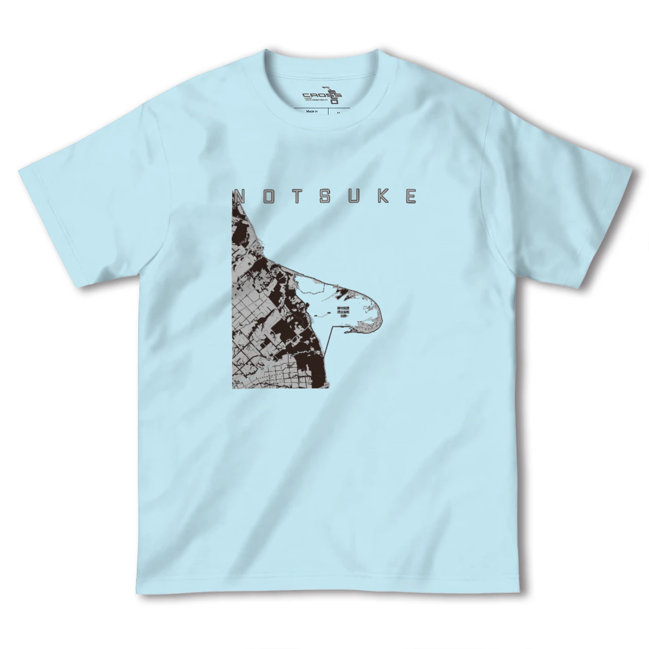 【野付（北海道）】地図柄ヘビーウェイトTシャツ