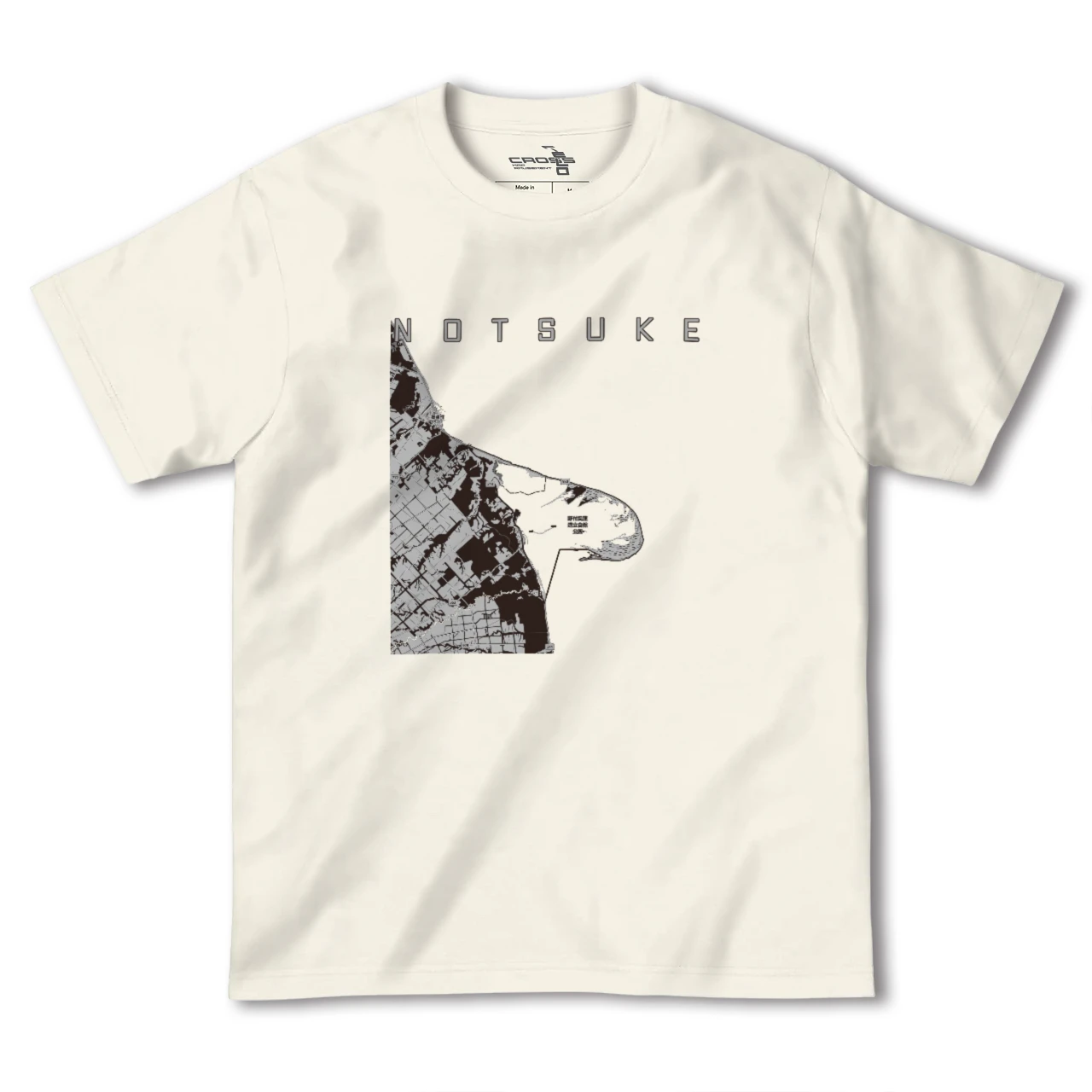 【野付（北海道）】地図柄ヘビーウェイトTシャツ