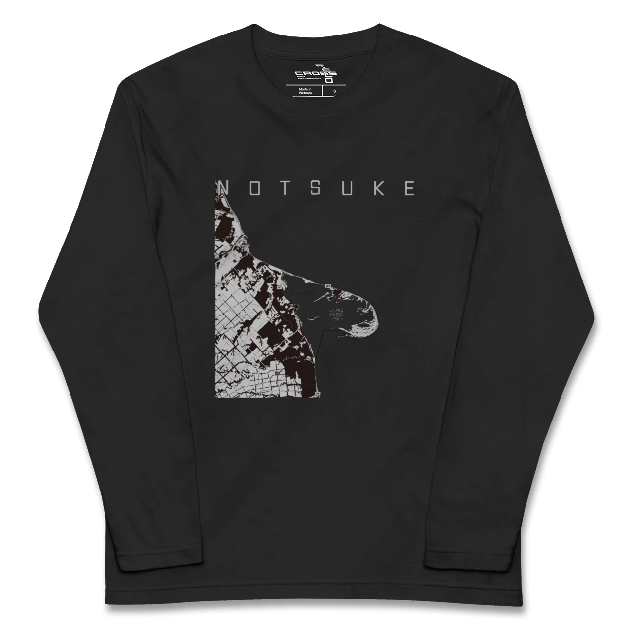 【野付（北海道）】地図柄ロングスリーブTシャツ