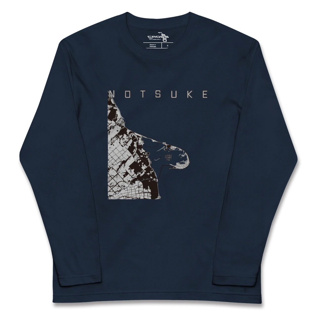 【野付（北海道）】地図柄ロングスリーブTシャツ