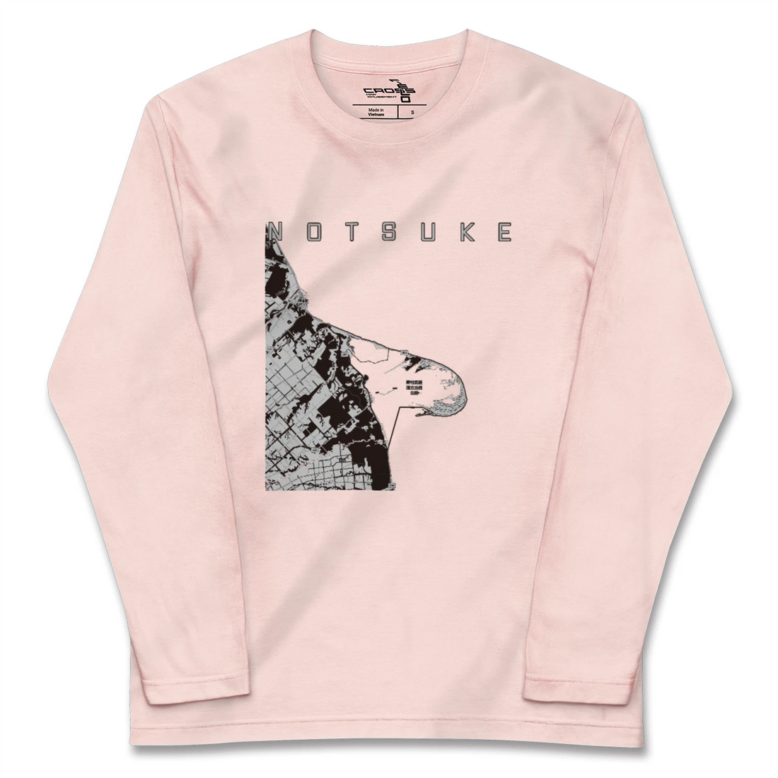 【野付（北海道）】地図柄ロングスリーブTシャツ