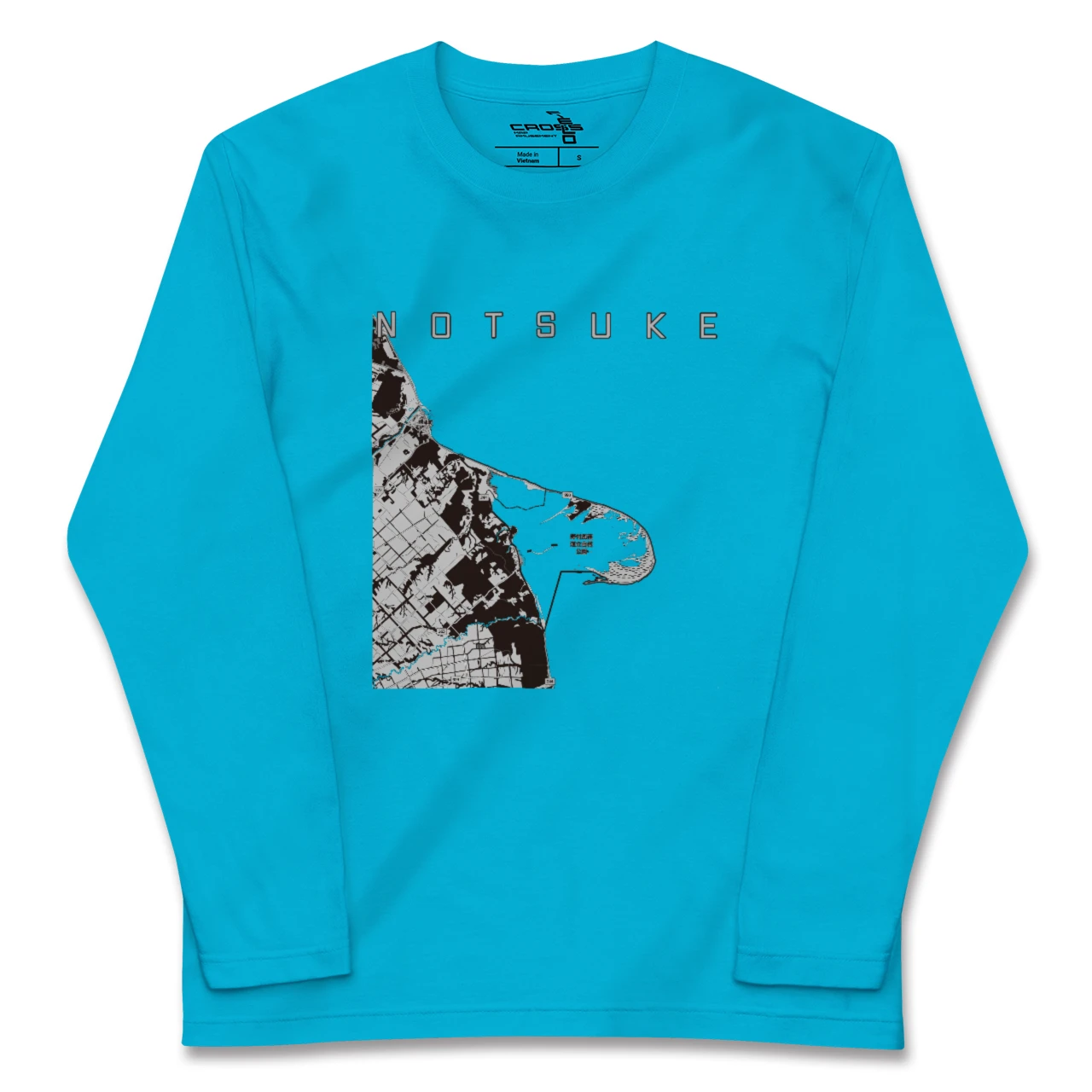 【野付（北海道）】地図柄ロングスリーブTシャツ
