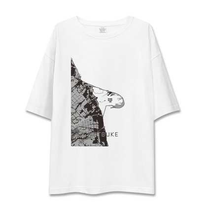 【野付（北海道）】地図柄ビッグシルエットTシャツ