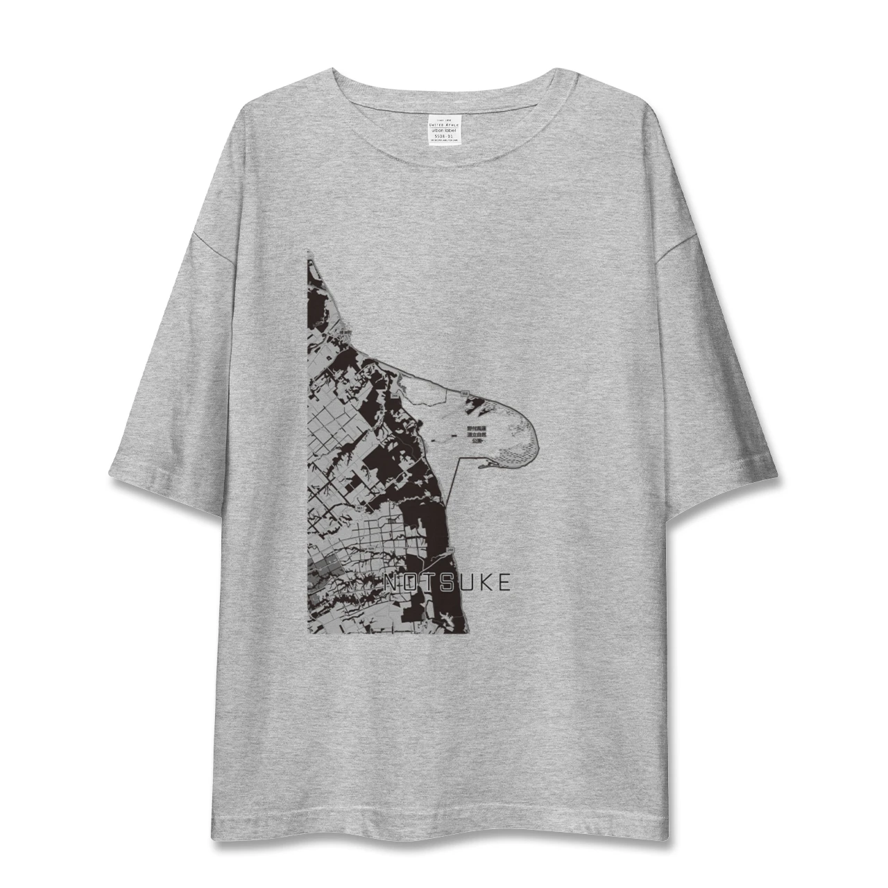 【野付（北海道）】地図柄ビッグシルエットTシャツ