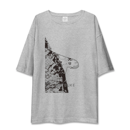 【野付（北海道）】地図柄ビッグシルエットTシャツ