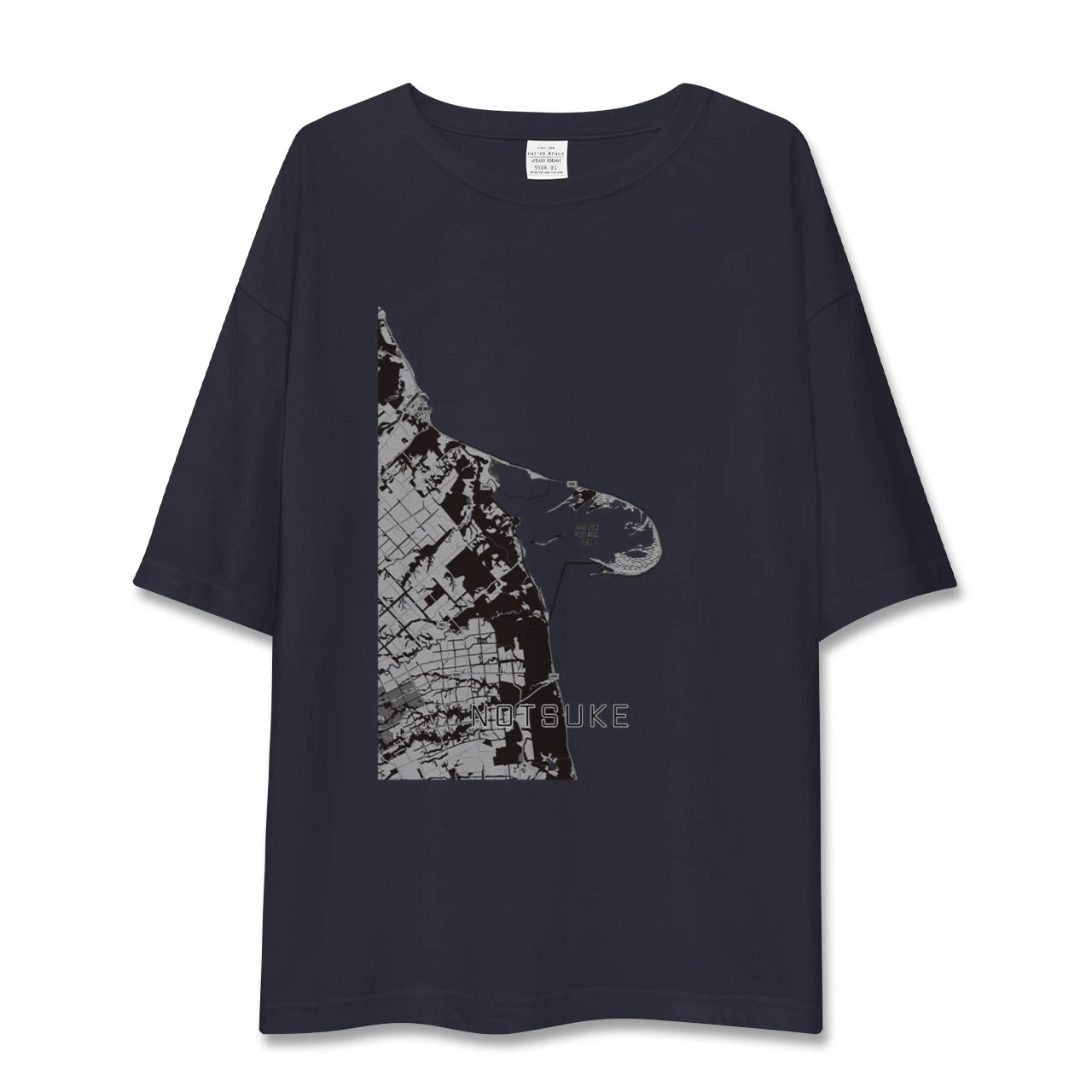 【野付（北海道）】地図柄ビッグシルエットTシャツ