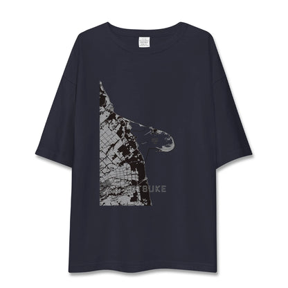 【野付（北海道）】地図柄ビッグシルエットTシャツ