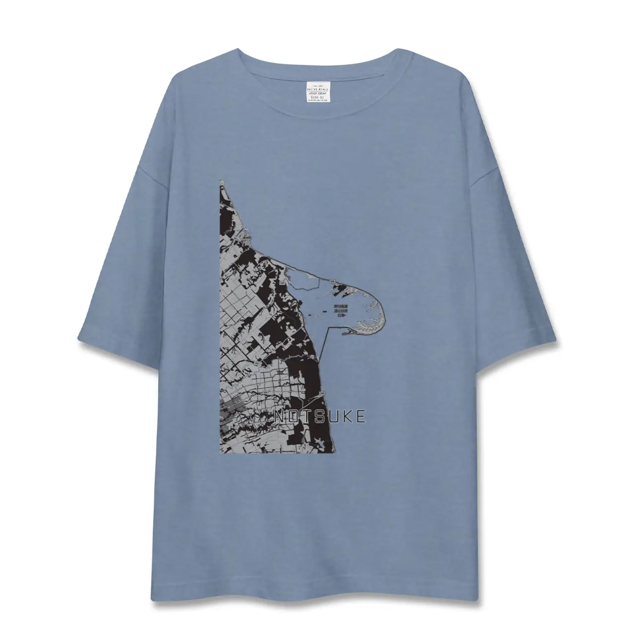 【野付（北海道）】地図柄ビッグシルエットTシャツ
