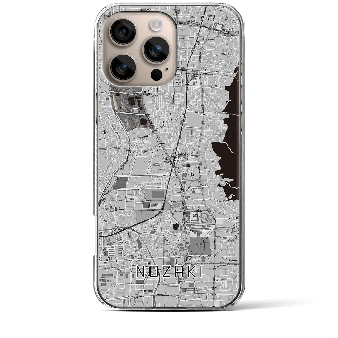 【野崎（大阪府）】地図柄iPhoneケース（クリアタイプ）