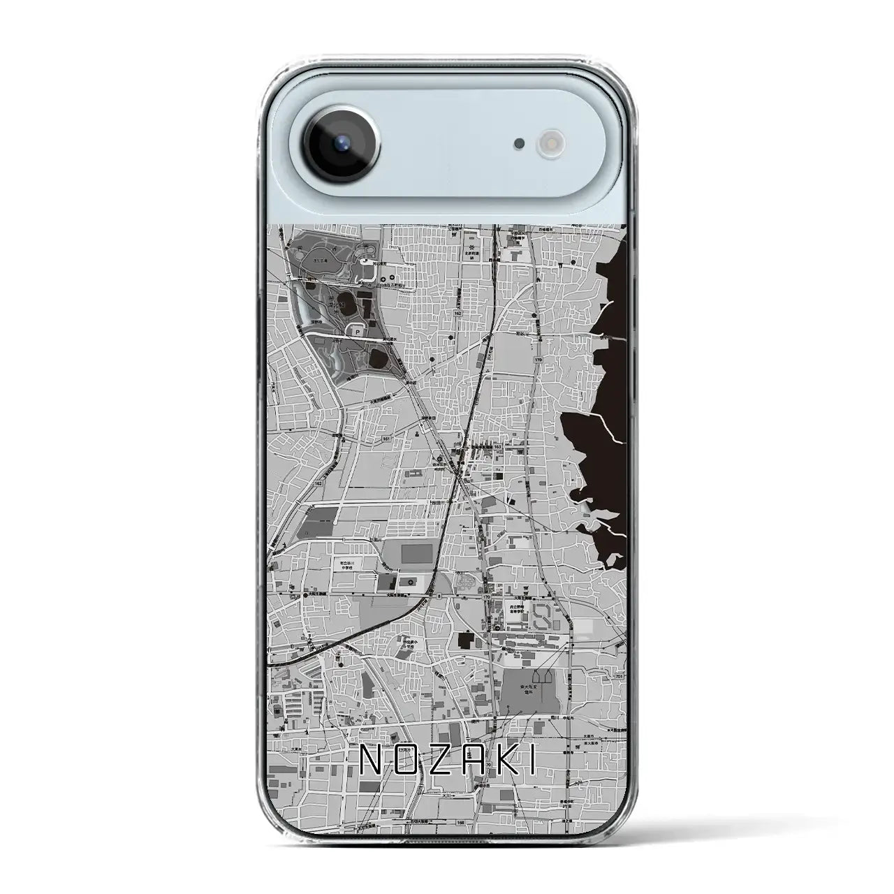 【野崎（大阪府）】地図柄iPhoneケース（クリアタイプ）