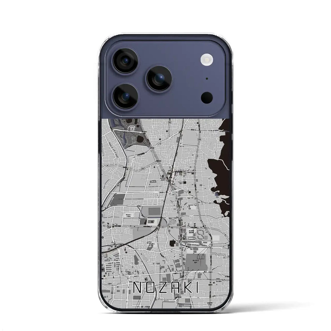 【野崎（大阪府）】地図柄iPhoneケース（クリアタイプ）