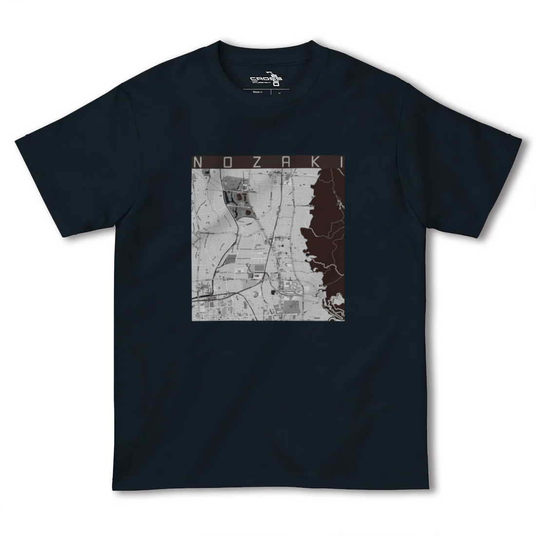 【野崎(大阪府)】地図柄ヘビーウェイトTシャツ