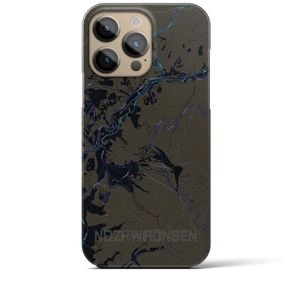 【野沢温泉（長野県）】地図柄iPhoneケース（バックカバータイプ）