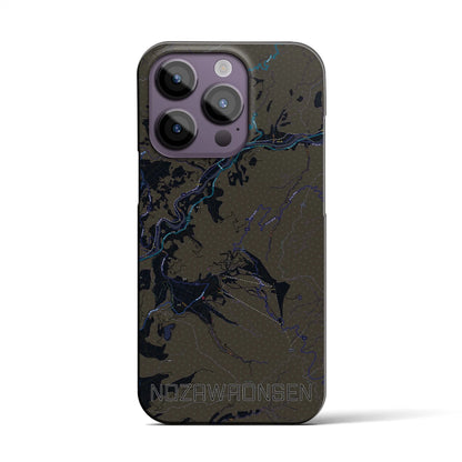 【野沢温泉（長野県）】地図柄iPhoneケース（バックカバータイプ）