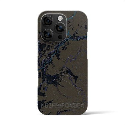 【野沢温泉（長野県）】地図柄iPhoneケース（バックカバータイプ）