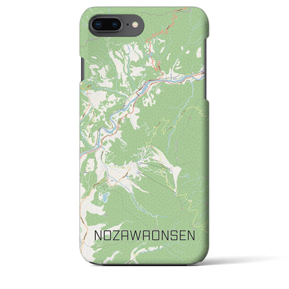 【野沢温泉（長野県）】地図柄iPhoneケース（バックカバータイプ）