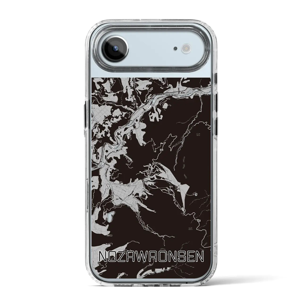 【野沢温泉（長野県）】地図柄iPhoneケース（MagSafeタイプ）