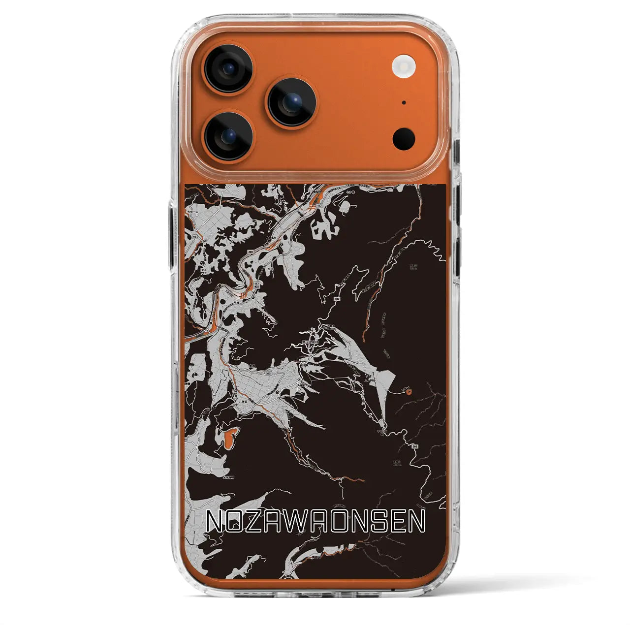 【野沢温泉（長野県）】地図柄iPhoneケース（MagSafeタイプ）