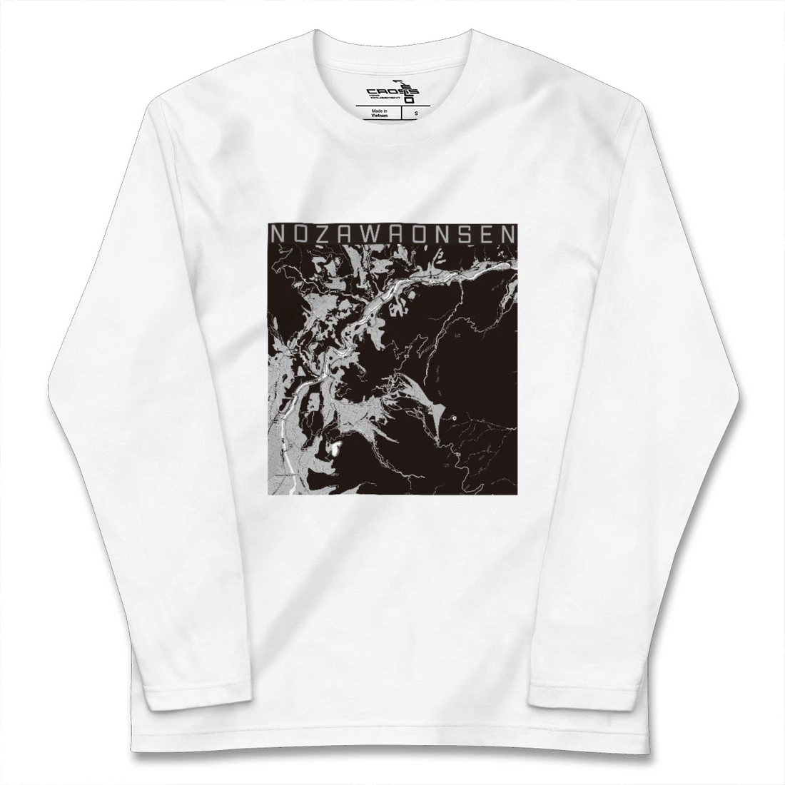 【野沢温泉(長野県)】地図柄ロングスリーブTシャツ