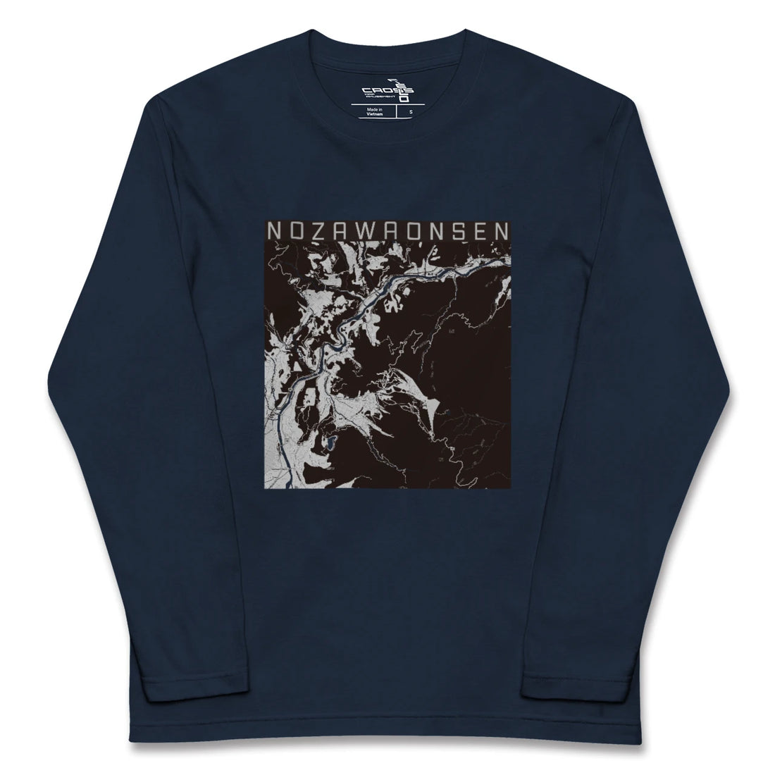 【野沢温泉（長野県）】地図柄ロングスリーブTシャツ