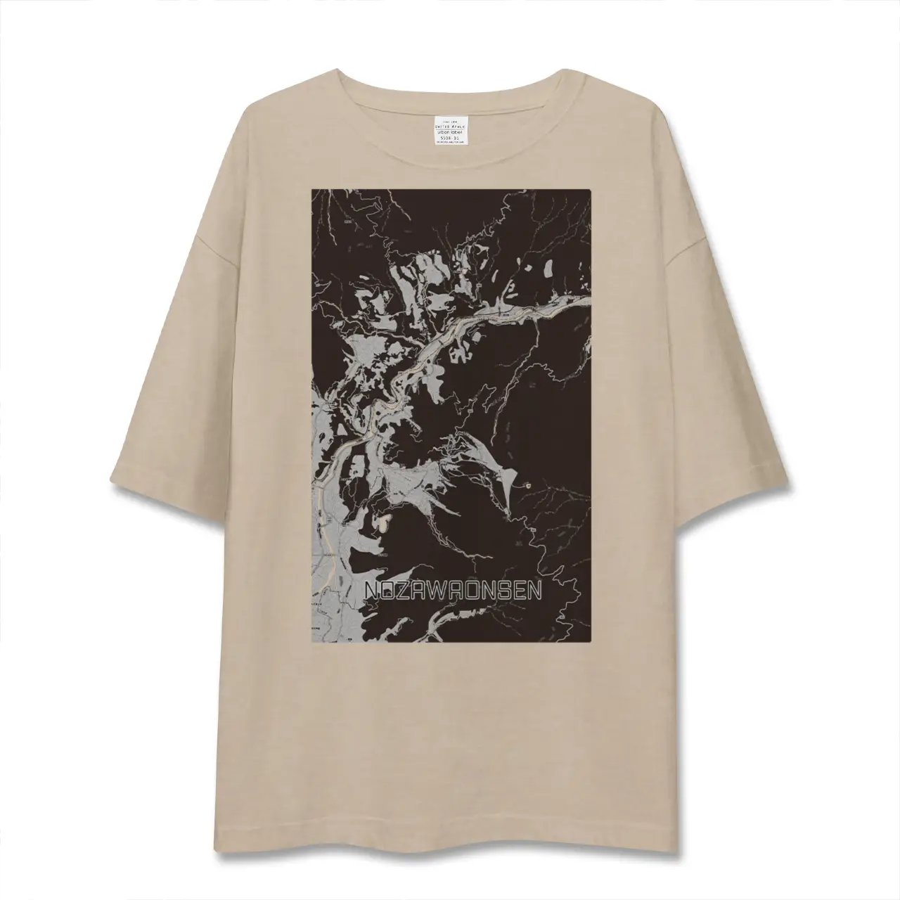 【野沢温泉（長野県）】地図柄ビッグシルエットTシャツ