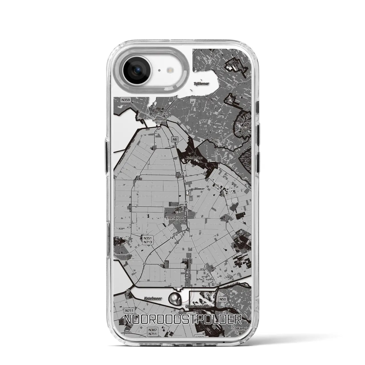 【北東ポルダー（オランダ）】地図柄iPhoneケース（MagSafeタイプ）