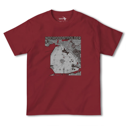 【北東ポルダー（オランダ）】地図柄ヘビーウェイトTシャツ