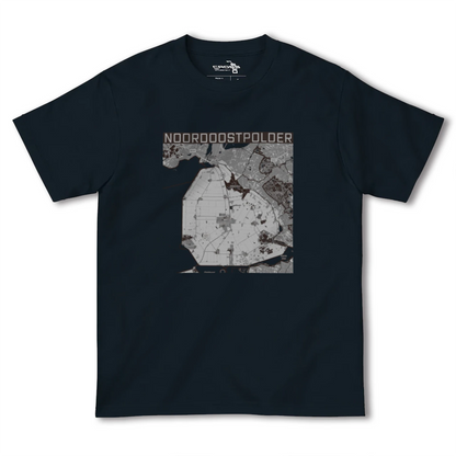 【北東ポルダー（オランダ）】地図柄ヘビーウェイトTシャツ