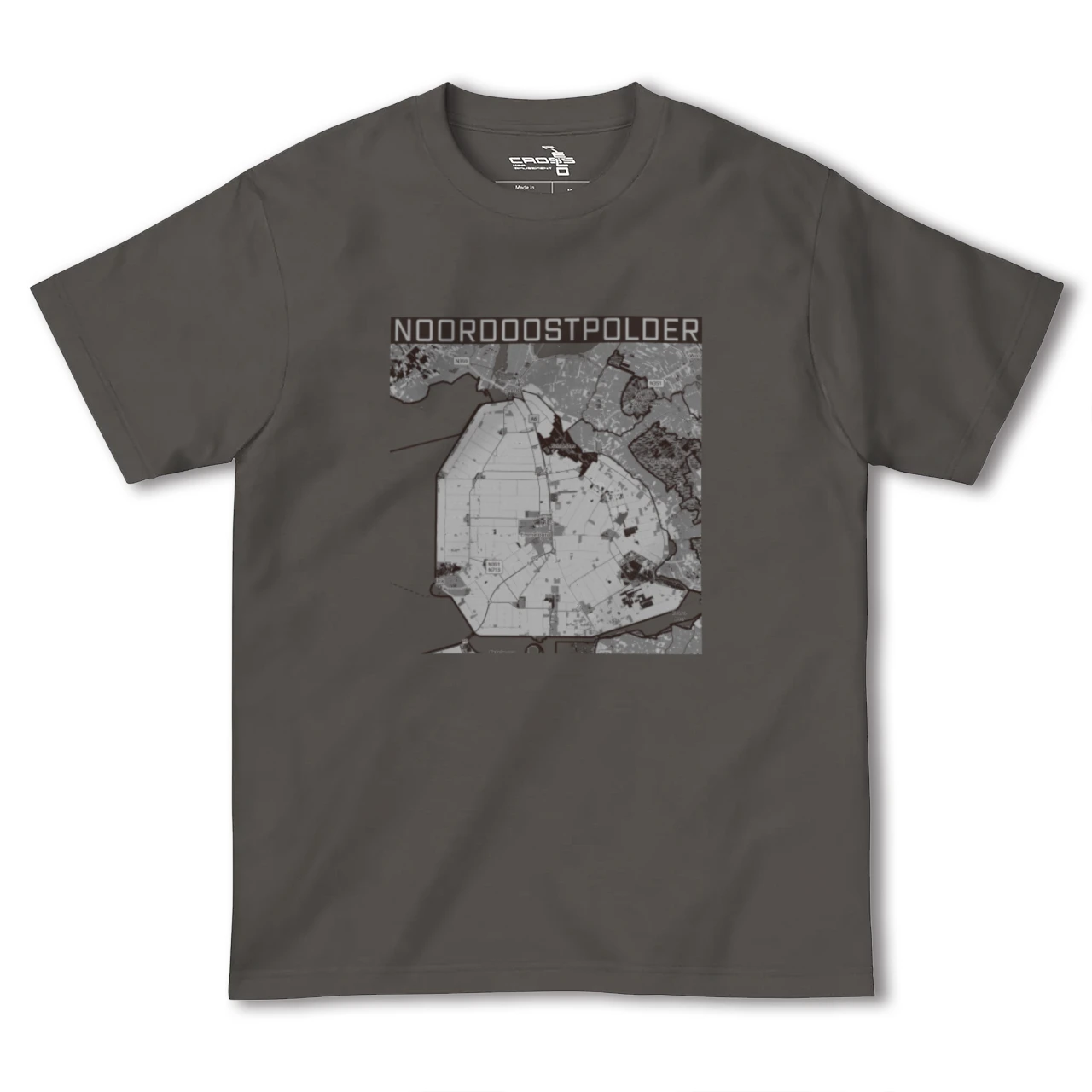 【北東ポルダー（オランダ）】地図柄ヘビーウェイトTシャツ