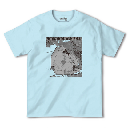 【北東ポルダー（オランダ）】地図柄ヘビーウェイトTシャツ