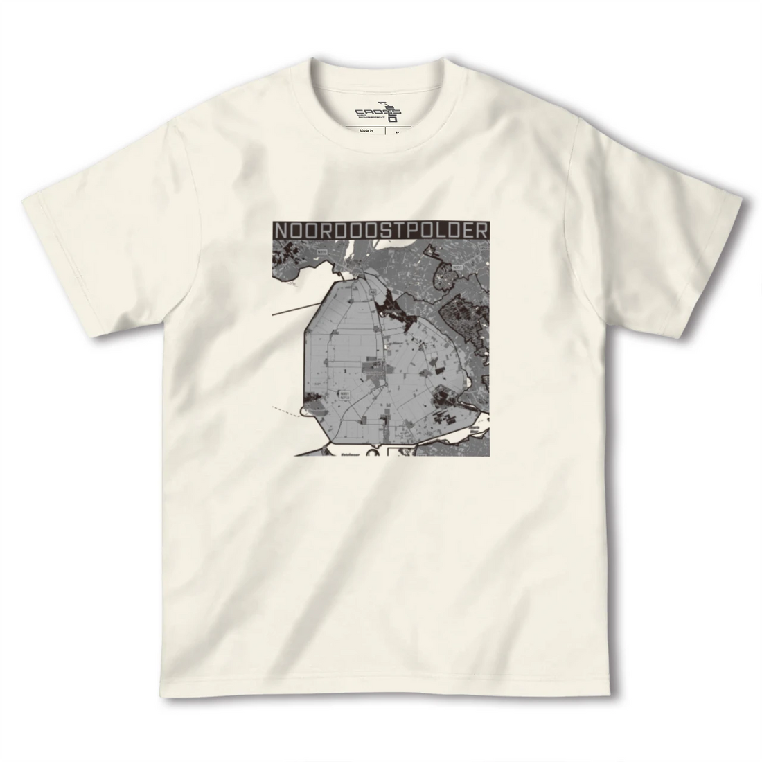 【北東ポルダー(オランダ)】地図柄ヘビーウェイトTシャツ