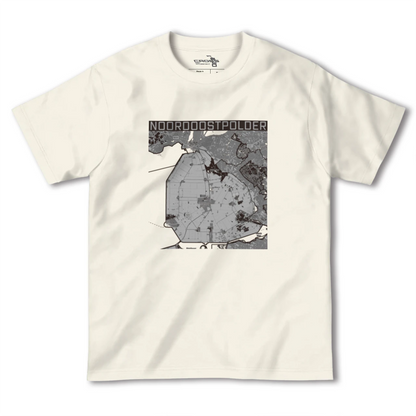 【北東ポルダー（オランダ）】地図柄ヘビーウェイトTシャツ