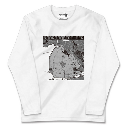 【北東ポルダー（オランダ）】地図柄ロングスリーブTシャツ