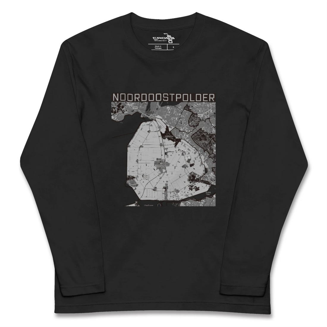【北東ポルダー（オランダ）】地図柄ロングスリーブTシャツ