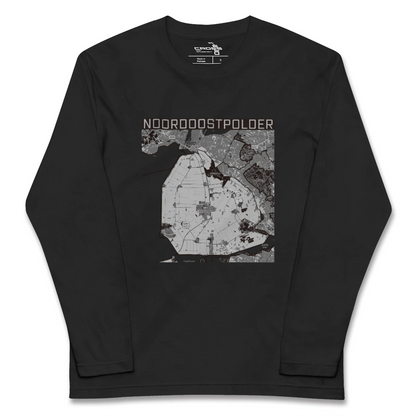 【北東ポルダー（オランダ）】地図柄ロングスリーブTシャツ