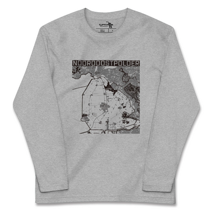 【北東ポルダー（オランダ）】地図柄ロングスリーブTシャツ
