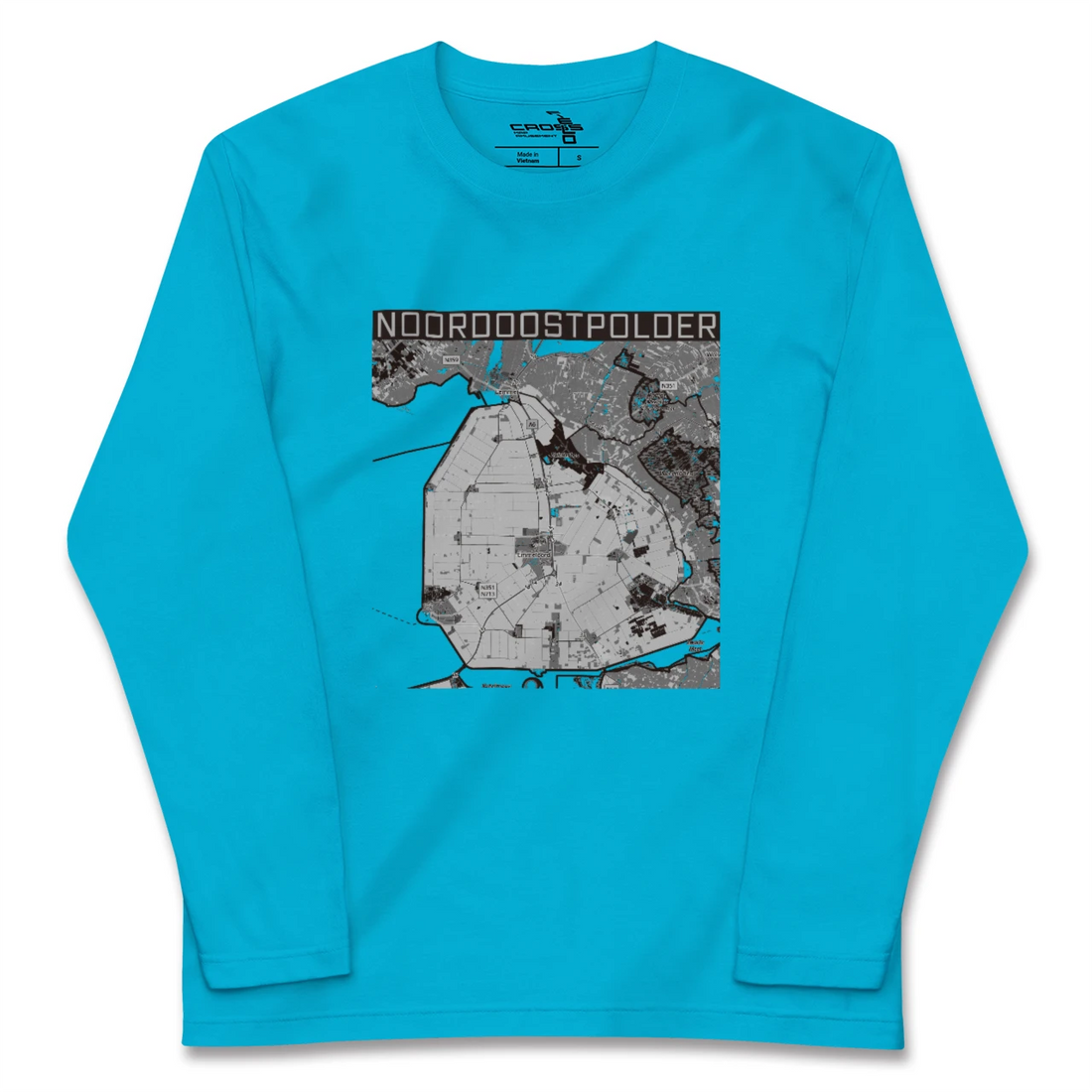 【北東ポルダー（オランダ）】地図柄ロングスリーブTシャツ