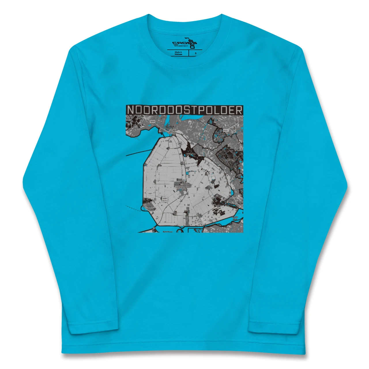 【北東ポルダー（オランダ）】地図柄ロングスリーブTシャツ
