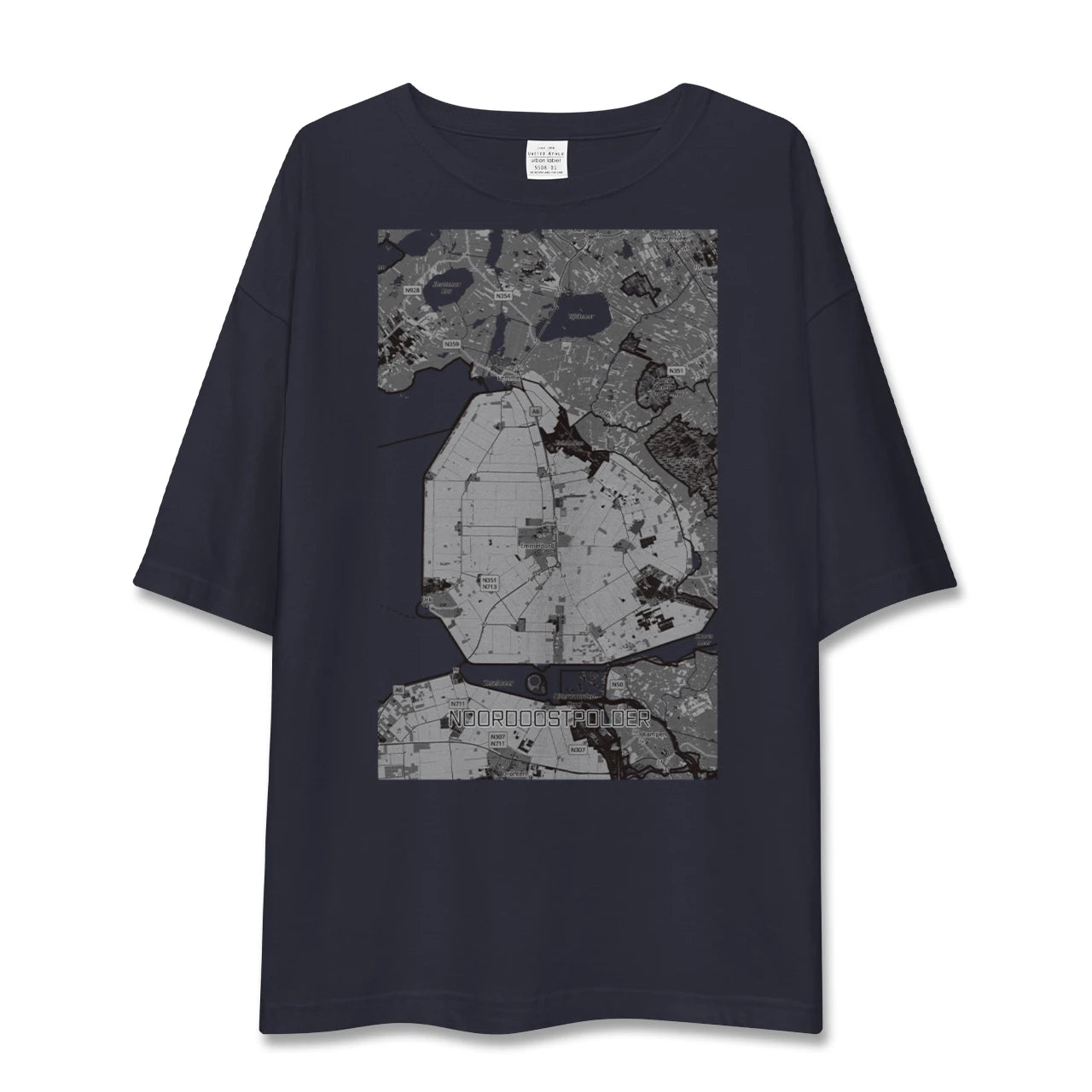 【北東ポルダー（オランダ）】地図柄ビッグシルエットTシャツ