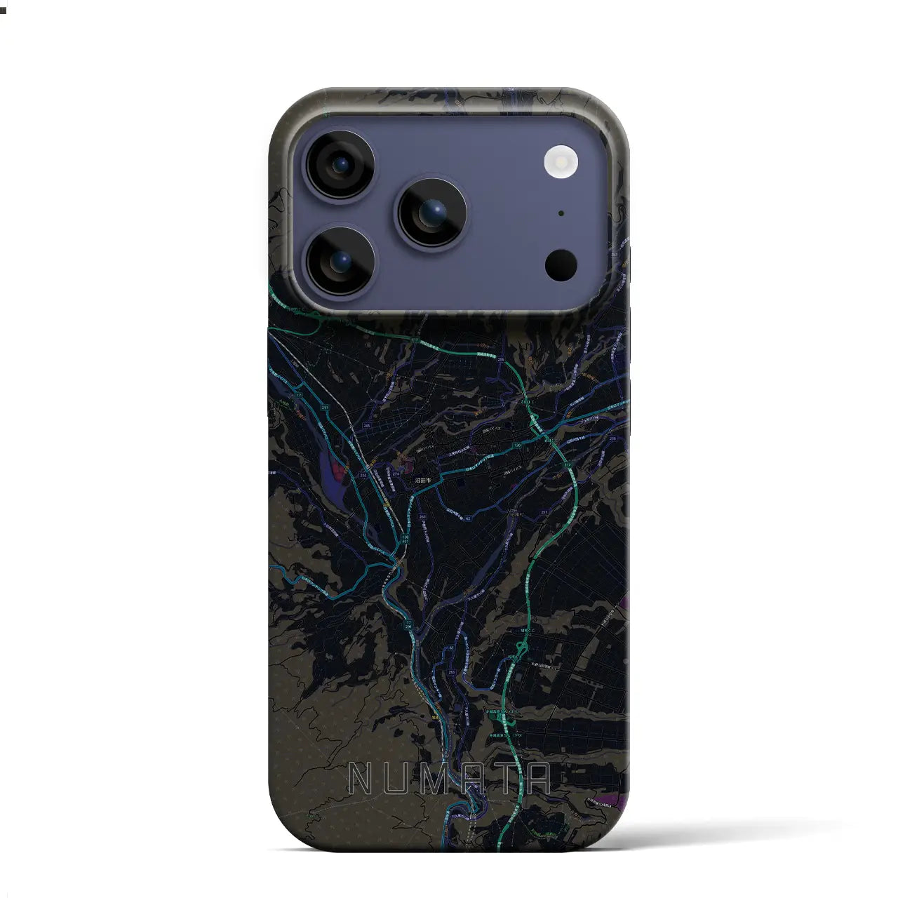 【沼田（群馬県）】地図柄iPhoneケース（バックカバータイプ）