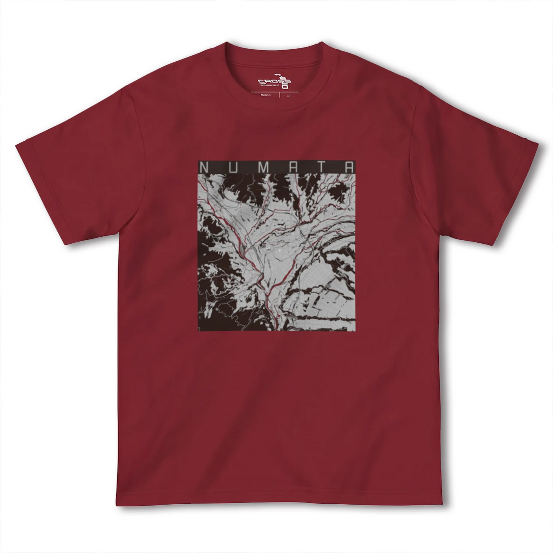 【沼田(群馬県)】地図柄ヘビーウェイトTシャツ