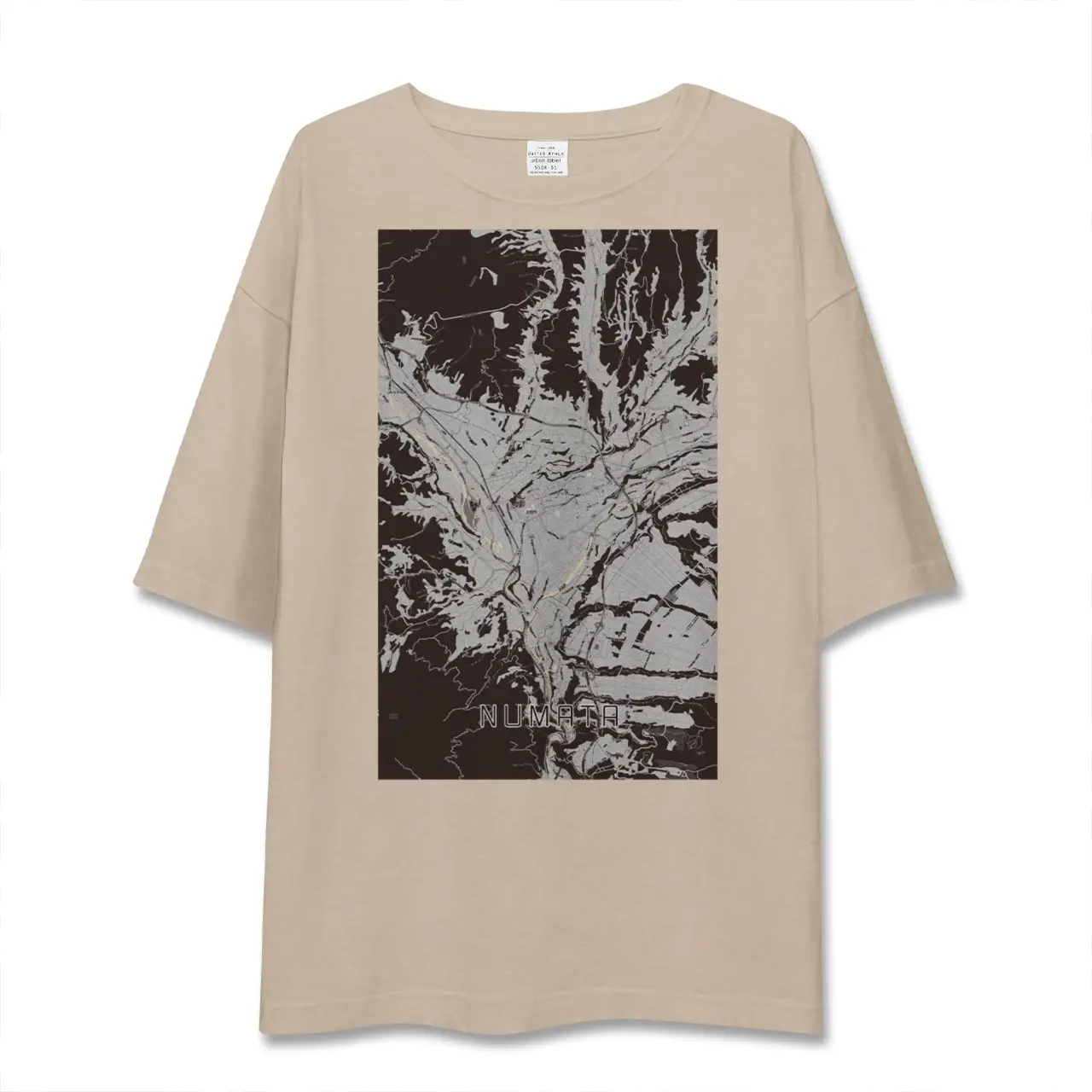 【沼田（群馬県）】地図柄ビッグシルエットTシャツ